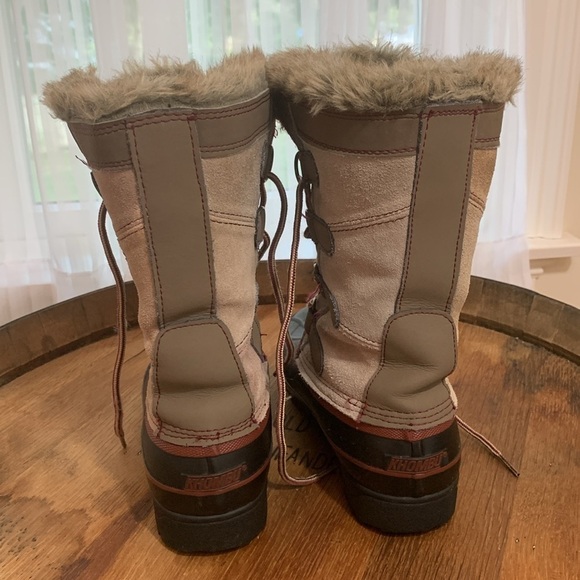 Khombu | North Star Thermolite Faux Fur /Leather / Manmade Winter Duck Boots 6M - Picture 9 of 17